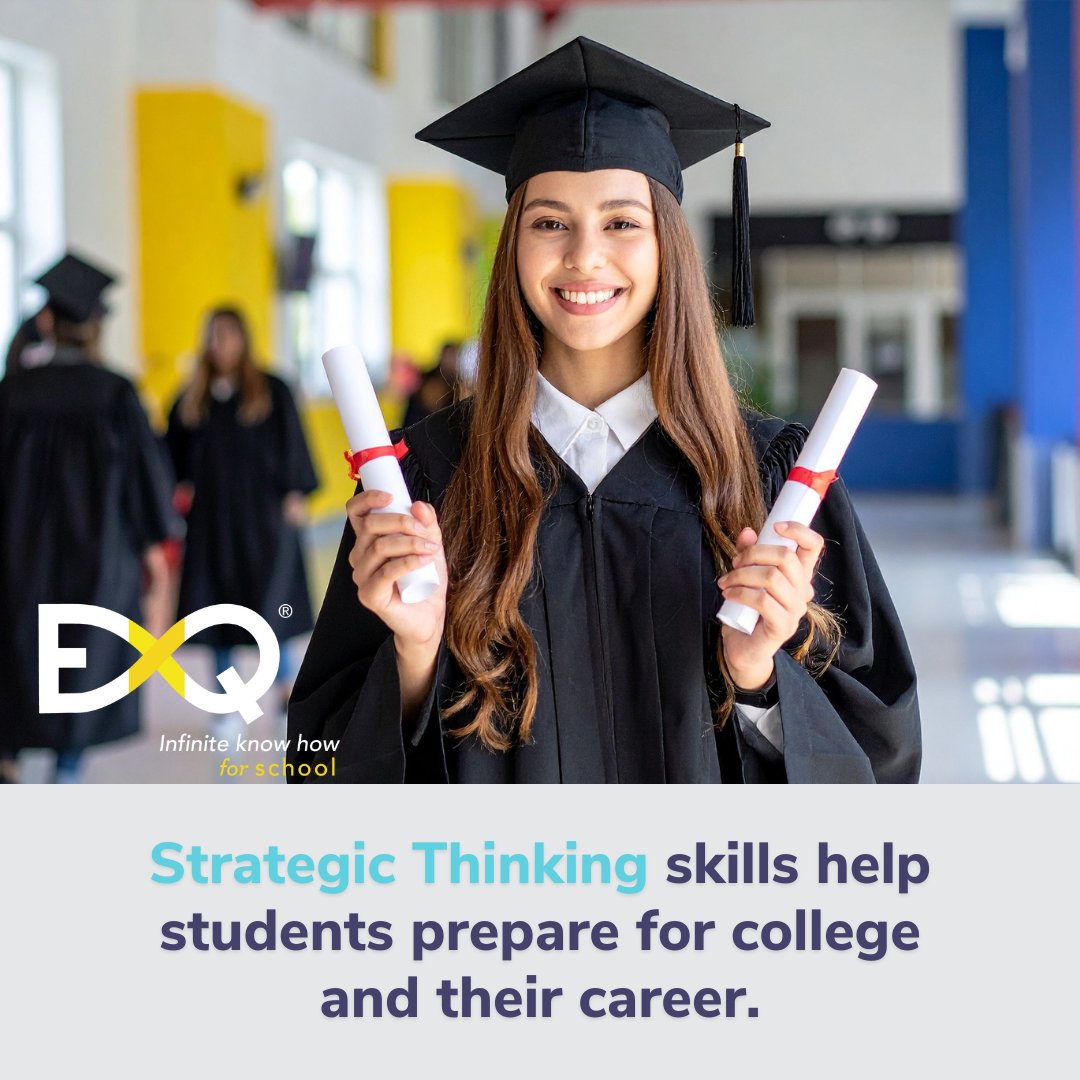 ExQKnowHow's tweet image. Today’s students are tomorrow’s leaders. Strategic Thinking prepares them to plan ahead, solve real-world problems, and thrive in college and careers 🎓 → exqknow.how/PrepareforColl…
#ExQInfiniteKnowHow 
#ExecutiveFunction 
#SuchetaKamath
@SuchetaKamath