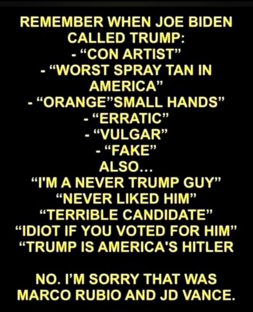 I agree with everything Joe Biden said here! Oops, those statements actually came from Marco Rubio and JD Vance! 😂