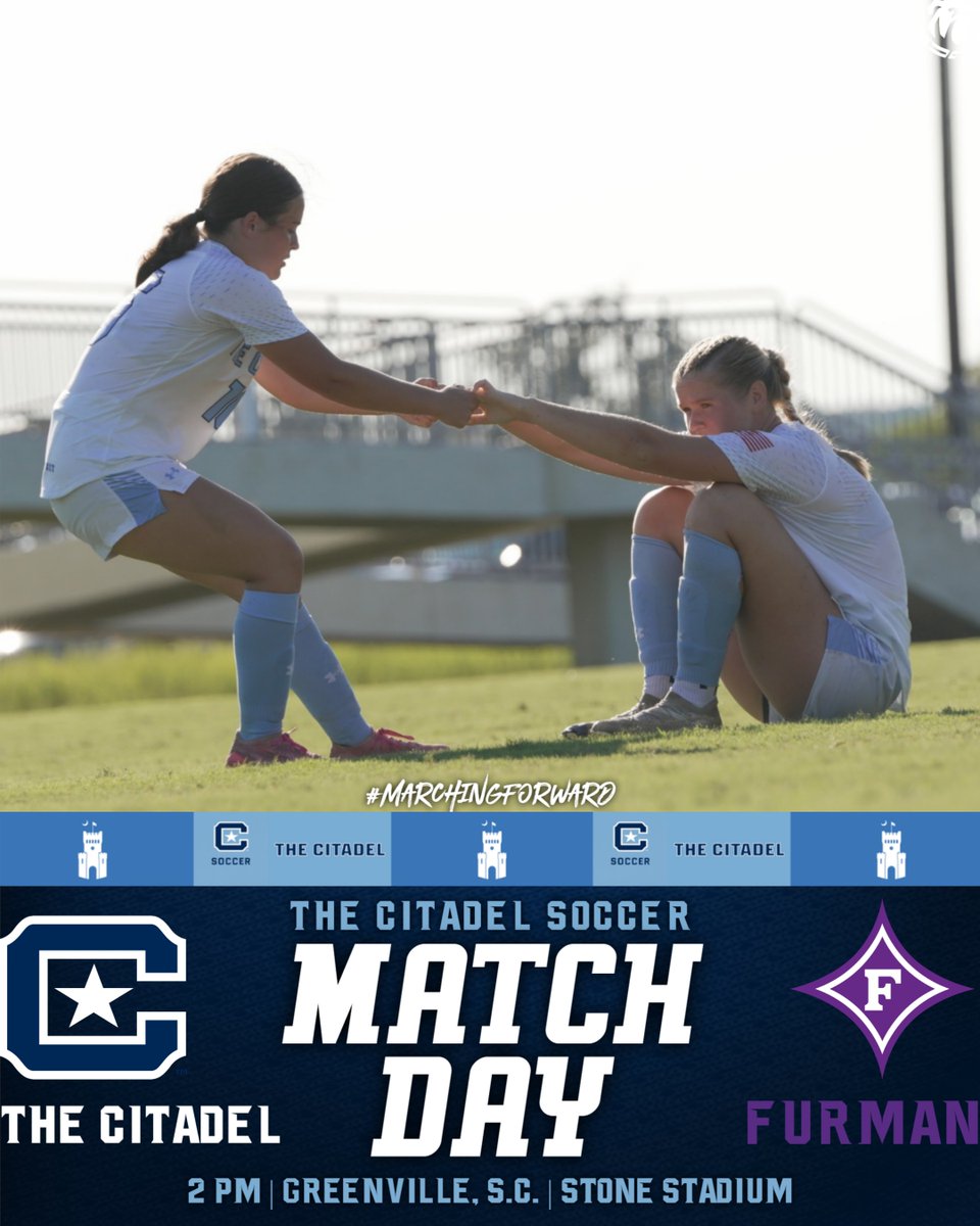 CitadelWSoccer's tweet image. 𝐅𝐢𝐧𝐚𝐥 𝐑𝐞𝐠𝐮𝐥𝐚𝐫 𝐒𝐞𝐚𝐬𝐨𝐧 𝐓𝐞𝐬𝐭 🐾

Match Day Central ⤵️
🆚: Furman
⏰: 2 PM ET
🏟️: Stone Stadium
📍: Greenville, S.C.
📊: stats.statbroadcast.com/broadcast/?id=…

#MarchingForward
