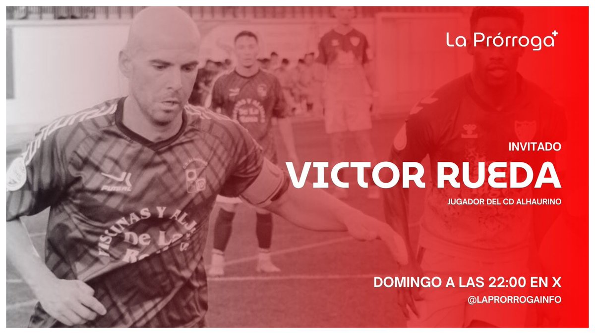 Están Nacho Aranda con El Palo, Esteban o Daza con el Huétor Tájar, Hurtado o J. Prieto con el Huétor Vega, Javi Bueno con el Torredonjimeno...

¡Y está <a href="/victorrueda1/">VICTOR RUEDA (*</a> con el <a href="/CD_Alhaurino/">Club Deportivo Alhaurino 🇪🇸</a>! Capitán del club azulillo siendo su 8ª temporada, y estará esta noche en #LaPrórroga🏆⚽.