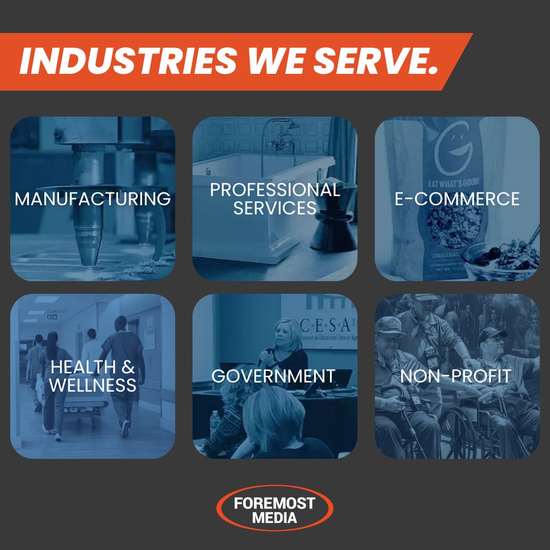 Your industry isn't one-size-fits-all—and neither is your website. From manufacturing to nonprofits, we tailor digital strategies that match how your audience buys.

🔗 foremostmedia.com