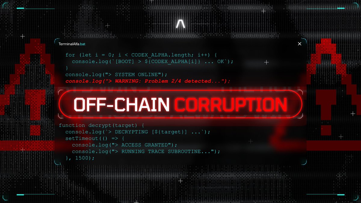 ALFAprotocol_X's tweet image. problem 2/4 detected   
> trace.custody()    
// funds leave the chain   
// transparency simulated    
ALFΛ — custody stays on-chain.