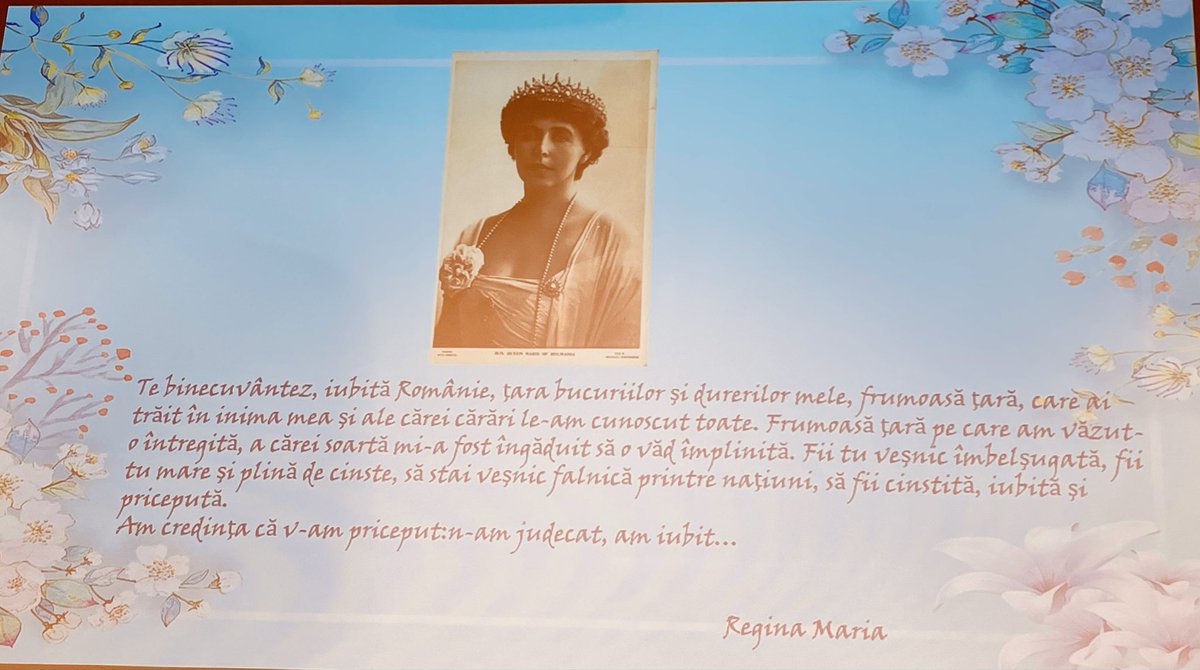 I was proud to address t/ opening words in t/ conference organized by RoKultur Association on 25 October. 
T/ historian Anita Sterea beautifully illustrated why Queen Maria led “A life for Romania”.
We have great figures in our history, Queen Maria remains my GOAT.
👏 RoKultur!