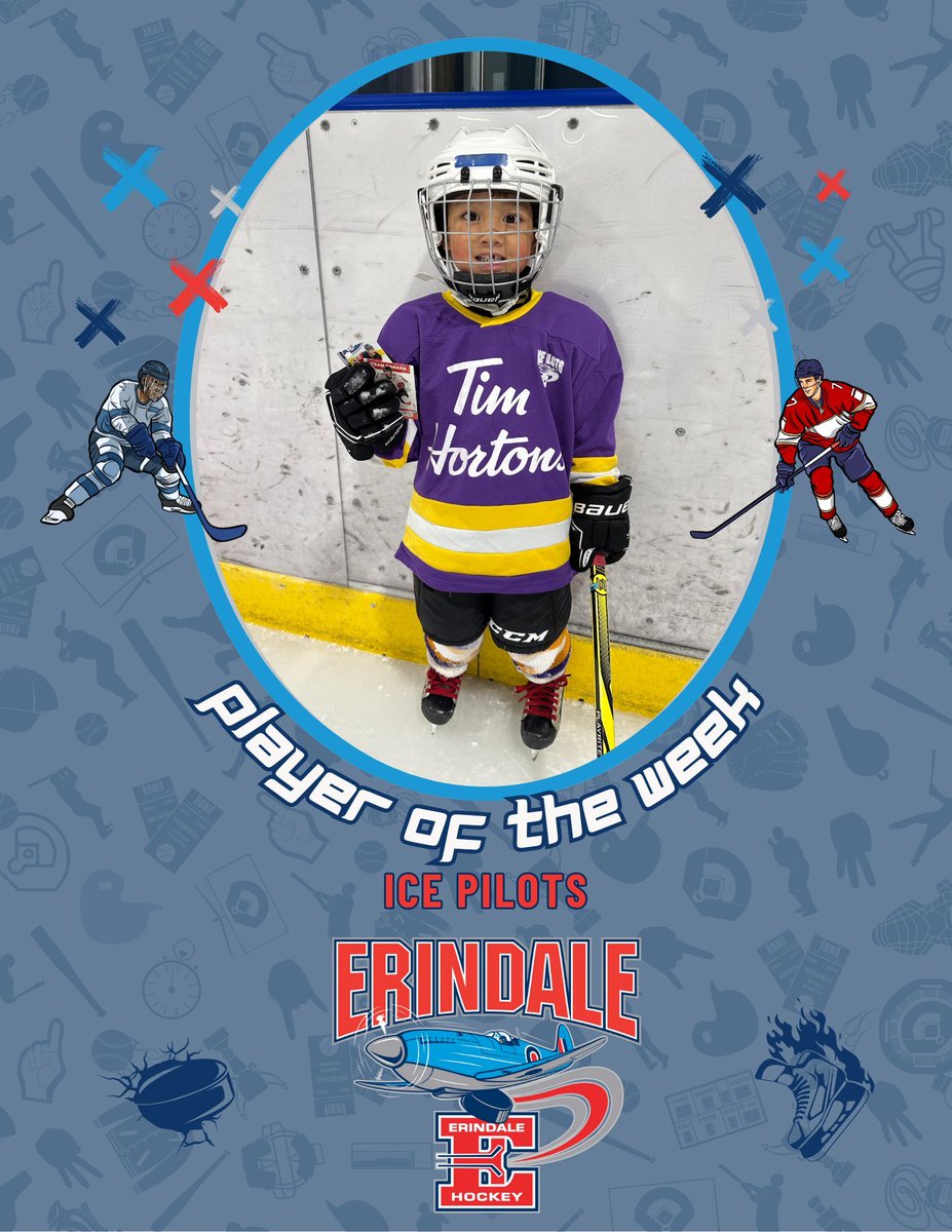 🏒 Ice Pilots Players of the Week! 🏒

Shoutout to our hardworking Ice Pilots who went above and beyond this week! 💪

Your effort, teamwork, and dedication on and off the ice make our program proud. Keep bringing the energy and flying high every game! ✈️🔥 

#erindalehockey