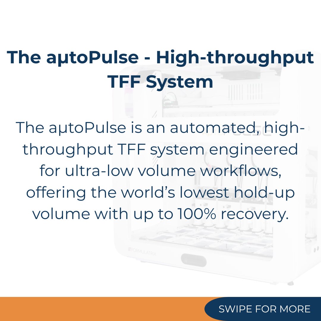 Tangential Flow Filtration Redefined: World's Lowest Hold-Up Volume, Maximum Recovery

See aµtoPulse in action → hubs.ly/Q03P3jmM0

#Filtration #TFF #aµtoPulse #MillifluidicTFF #Formulatrix