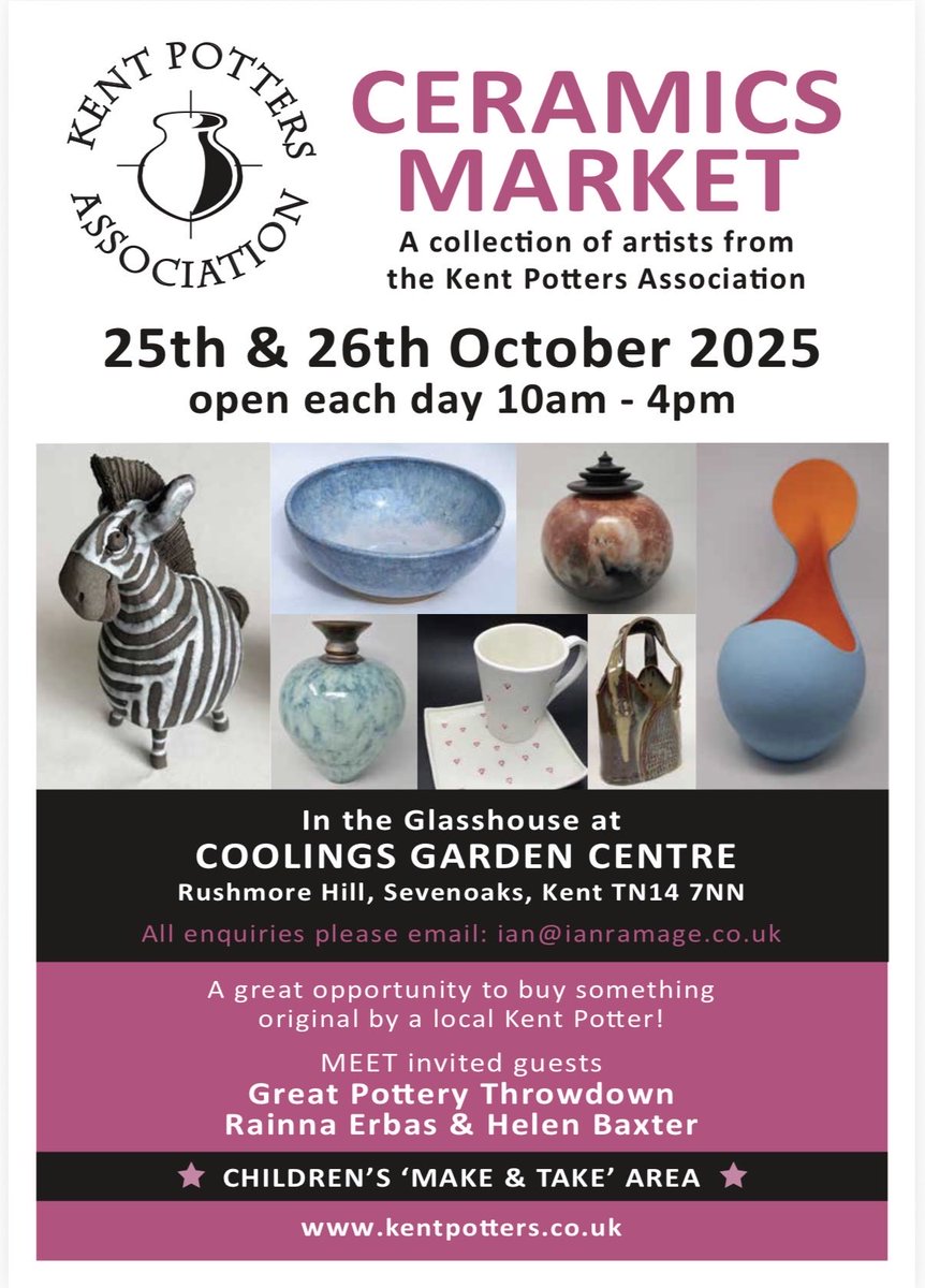 traceyrowe's tweet photo. I’ve got a stand at the Ceramics Fair at Coolings Garden Centre today. 

https://t.co/QtIyDYzzOo https://t.co/YoGnGb3K0e