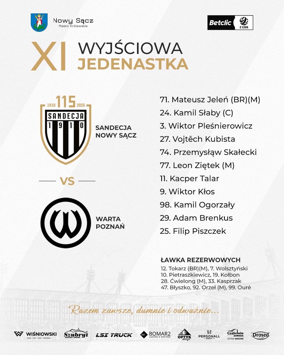SandecjaNS's tweet photo. #SANWAR | Kadra meczowa ⚪⚫ https://t.co/UC9u6Vptkr