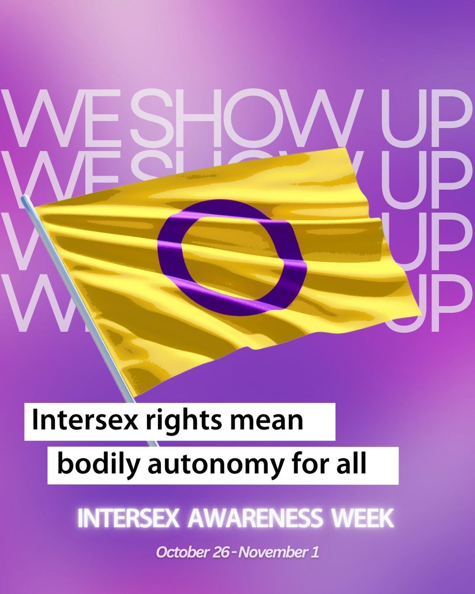 It’s #IntersexAwarenessDay — what do you know about intersex people, history, and activism? Follow the thread, and comment to tell us why you show up &amp; speak out for intersex rights! 💛💜🧵
