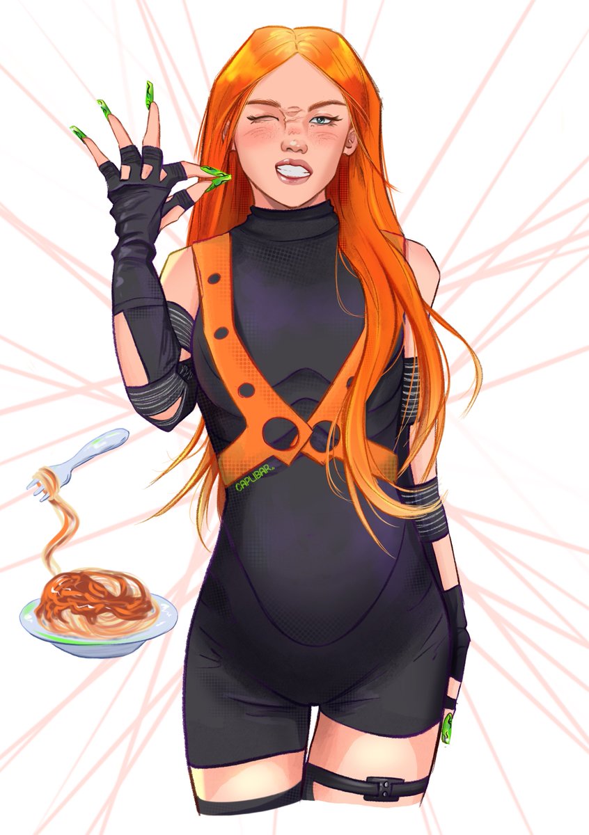 caplibar's tweet image. EAT IT UP 🍝💥

#CHAEWON #LESSERAFIMfanart #채원 #르세라핌