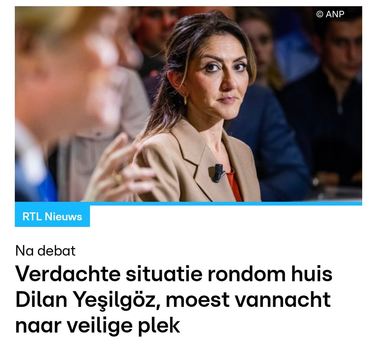 Wat ontzettend naar dit soort voorvallen. Verdachte situatie rondom huis <a href="/DilanYesilgoz/">Dilan Yesilgöz - Zegerius</a>. Ze moest vannacht naar veilige plek. "Door een onveilige situatie in mijn buurt kon ik niet naar huis, dus moest ik naar een veilige plek", zei Yeşilgöz. 
 rtl.nl/nieuws/politie…
#politie