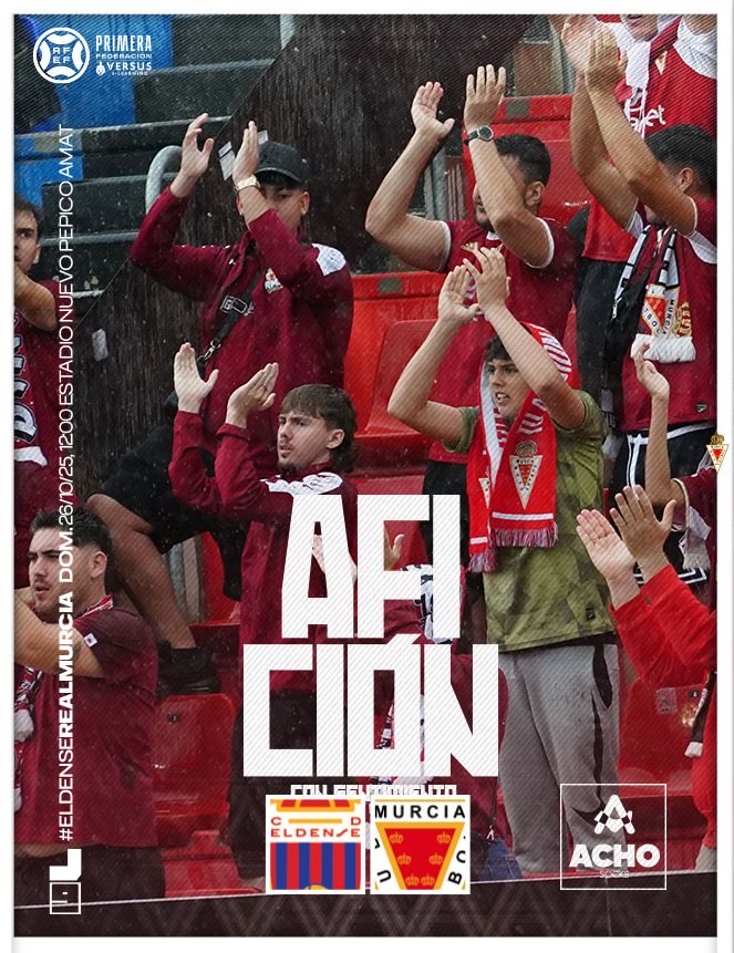 J9 | 🧦 𝗔𝗙𝗜𝗖𝗜𝗢́𝗡 con 𝗦𝗘𝗡𝗧𝗜𝗠𝗜𝗘𝗡𝗧𝗢 con 𝗔𝗖𝗛𝗢 𝗦𝗢𝗖𝗞𝗦 

❤️ Gracias a toda la afición desplazada hoy al Nuevo Pepico Amat de Elda. 
#EldenseRealMurcia