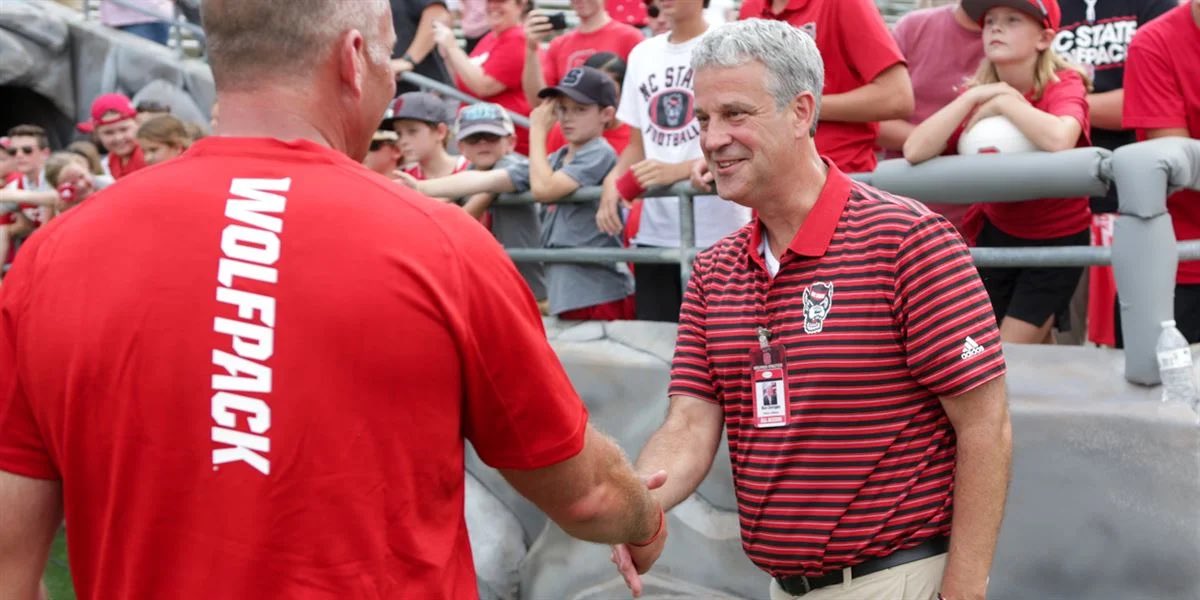 packparody's tweet photo. BREAKING: NC State Athletic Director Boo Corrigan has convened an unexpected meeting of top level faculty scheduled for 10 o’clock this morning. https://t.co/2O5FQ9JXz8