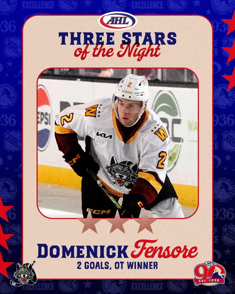 Saturday’s AHL Three Stars of the Night ⤵️ 

⭐️ Drew Commesso <a href="/goicehogs/">Rockford IceHogs</a> 
⭐️⭐️ Sam Morton <a href="/AHLWranglers/">Calgary Wranglers</a>
⭐️⭐️⭐️ Domenick Fensore <a href="/Chicago_Wolves/">Chicago Wolves</a>