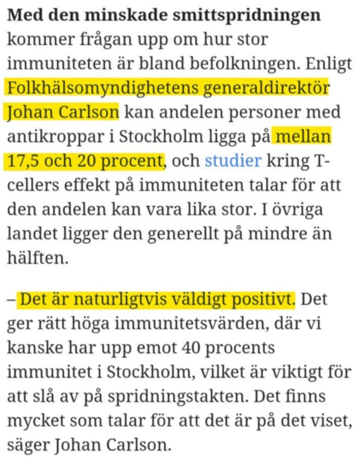 Rikard Hellqvist (@r_hellqvist) on Twitter photo Ni minns väl när den 'medicinska kompetensen' på FHM räknade på flockimmunitet efter våg 1 2020. Det ansågs 'naturligtvis väldigt positivt' att så många hade smittats av den samhällsfarliga och allmänfarliga sjuldomen. 🐘 Ni minns väl när den 'medicinska kompetensen' på FHM räknade på flockimmunitet efter våg 1 2020. Det ansågs 'naturligtvis väldigt positivt' att så många hade smittats av den samhällsfarliga och allmänfarliga sjuldomen. 🐘
