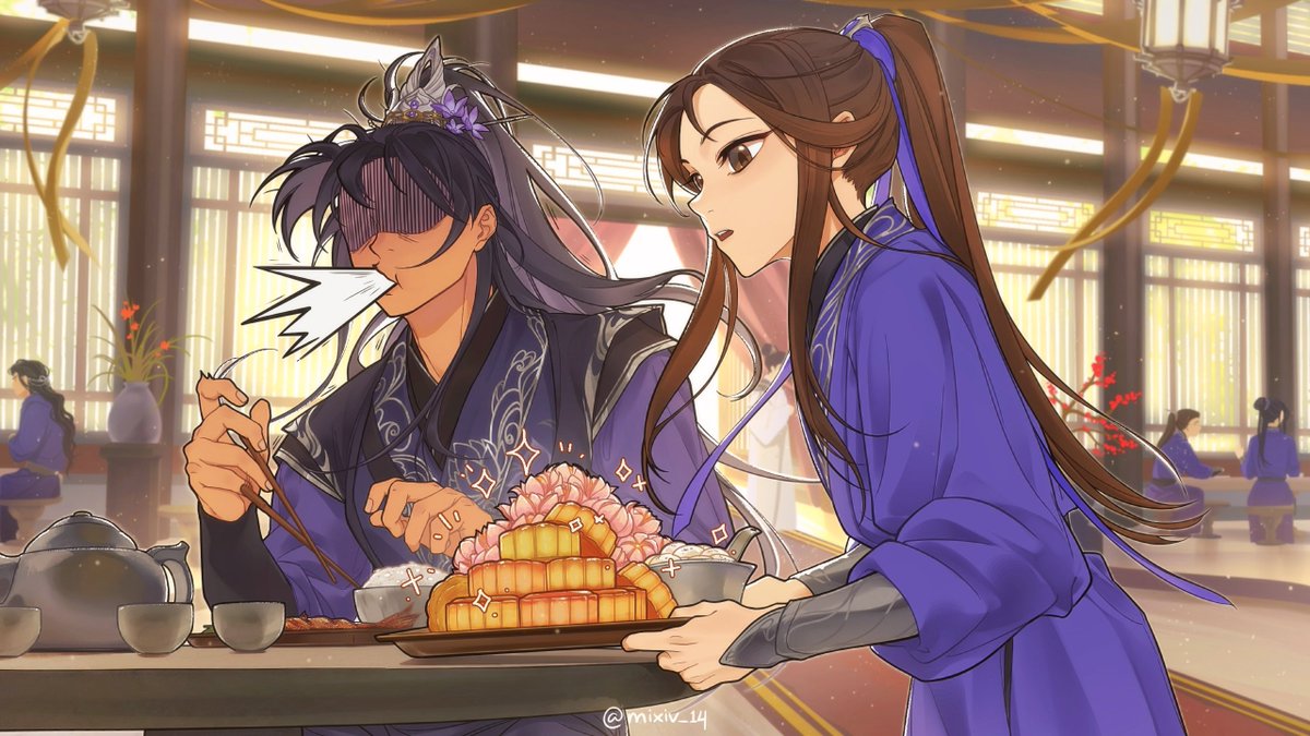 mixiv_14's tweet photo. Roleswap Ranwan AU! Shizun Mo Ran gets a heart attack on a tuesday morning  #2ha https://t.co/x6PAyDHKSx