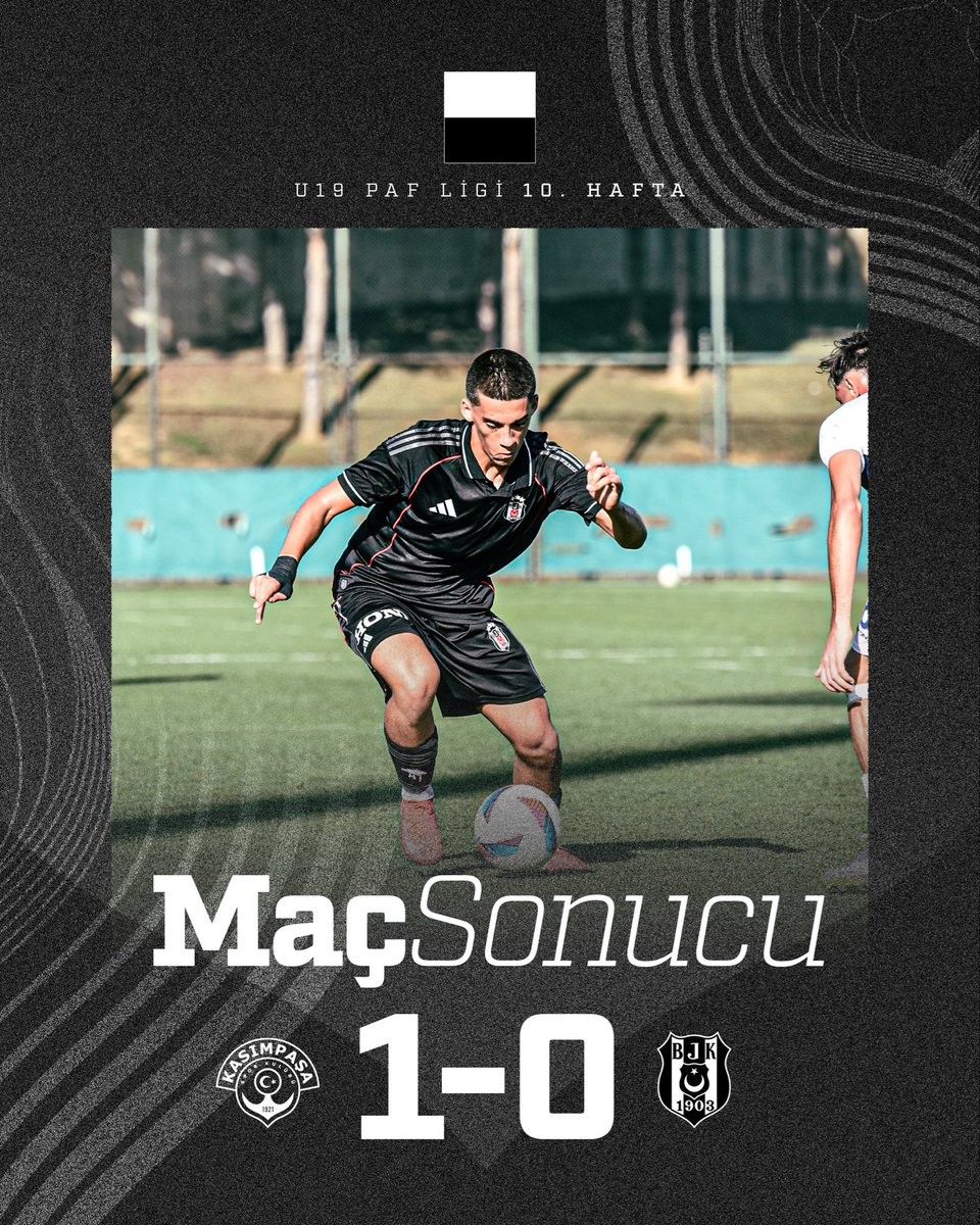 ⏹️ Maç sonucu.

U19 PAF Ligi 10. Hafta | Kasımpaşa 1:0 Beşiktaş