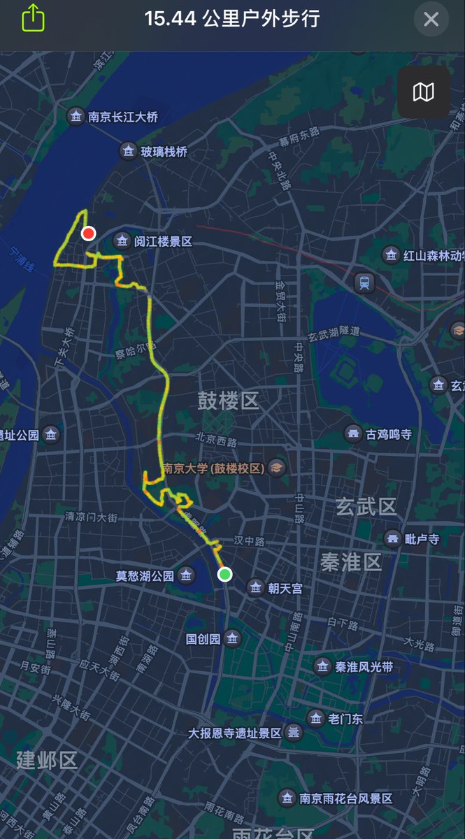 走了一会才想起来记录，感觉今天得走了17km🤗