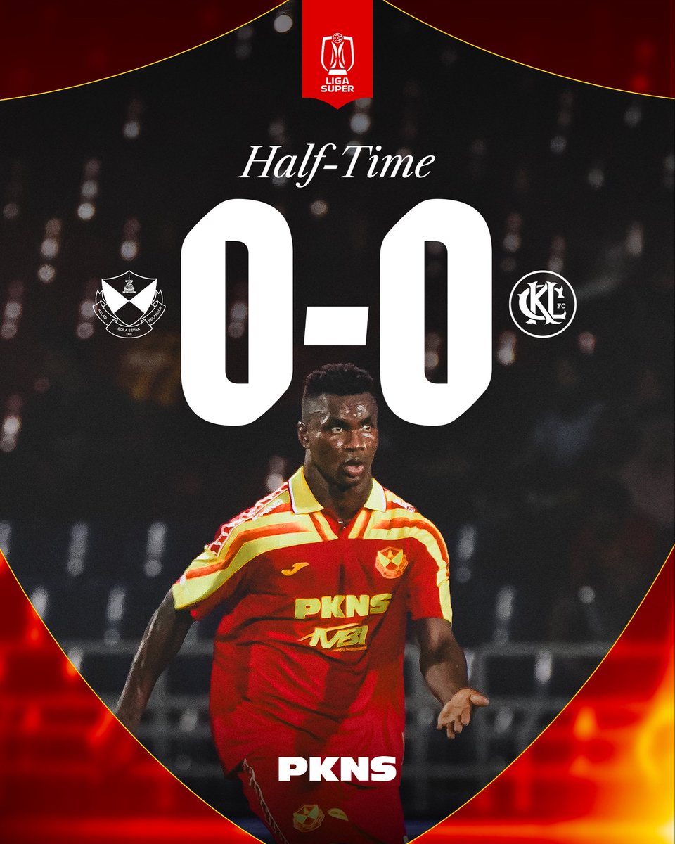 selangorfc's tweet photo. HT | 🔴🟡 SFC 0-0 KLC 🔵⚪

🔒 The score remains locked level at the interval ⏸️ Let’s keep pushing in the next 45, #RedGiants! 💪

Powered by PKNS

#SelangorFC #ThisIsSelangor
#SFCKLC #LS8
#LigaSuper2025-26
#KlangValleyDerby #KHINDxSFC https://t.co/9RVuWcAaJn
