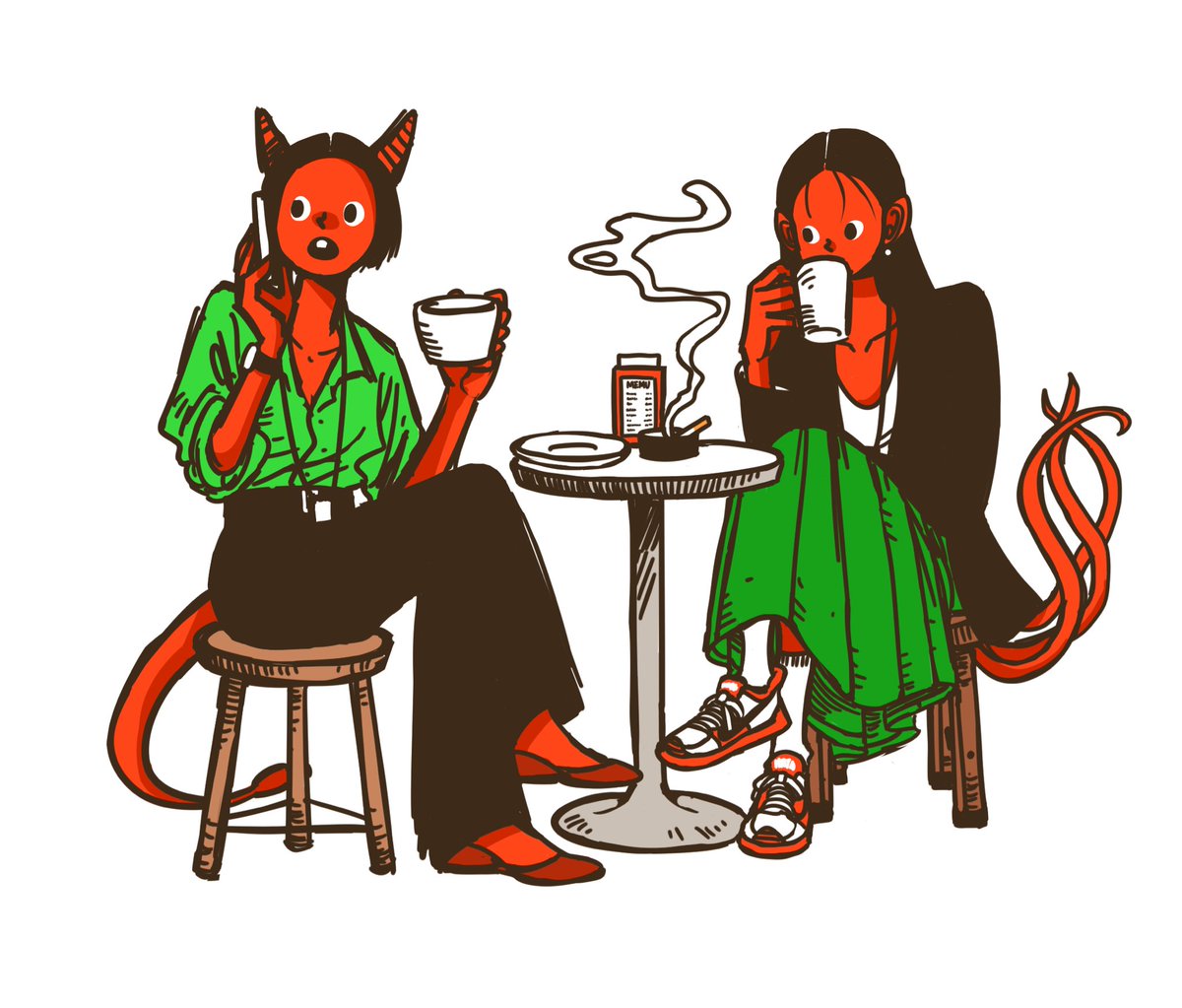 작업하다가 갑자기 일반적인 피부색이 지겨워서 친구들이랑 이야기하다가 아예 외계언니들로 가기로 함 너무 맘에 듬