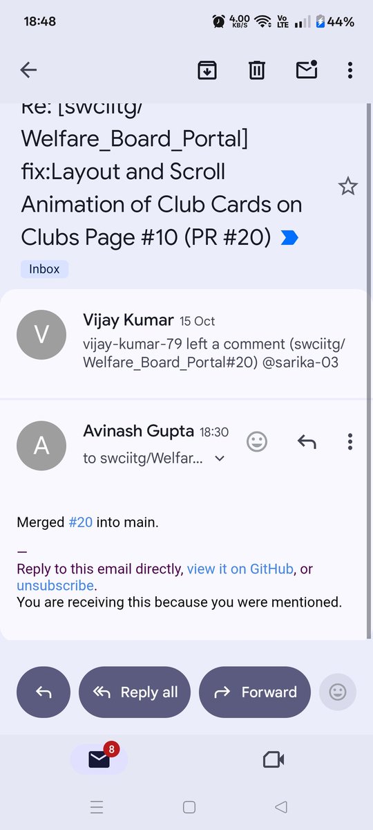 devopsbysarika's tweet image. These mails make my heart happy I feel like I&apos;m improving day by day 🥹❤️