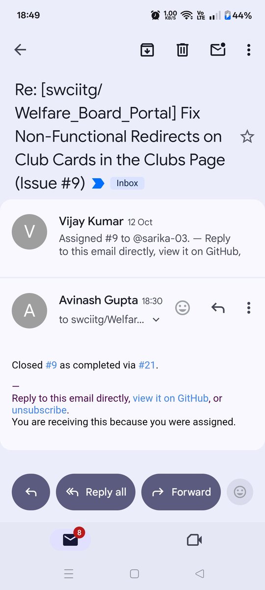 devopsbysarika's tweet image. These mails make my heart happy I feel like I&apos;m improving day by day 🥹❤️