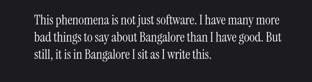What's common between Python, Electron and Bangalore?

They all solve a problem with a rather ill-defined shape. Like proteins, they're not substitutable, not easily.

My full take on it - mnvr.in/shapes