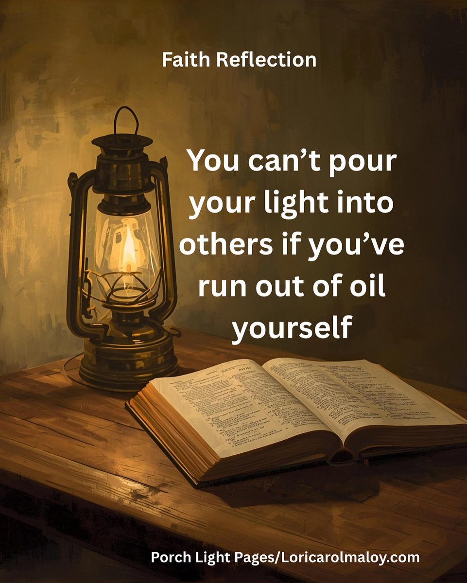 Loricarolmaloy's tweet image. You can’t pour your light into others if you’ve run out of oil yourself.
Protect your flame. Boundaries are love.

#FaithReflection #PorchLightPages #FaithAndWellness #BoundariesAsLove #SoulCare