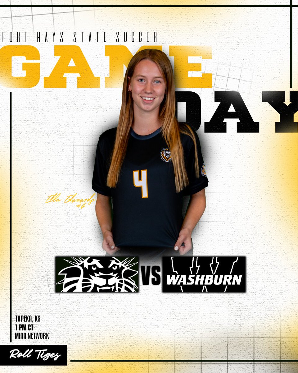 FHSUWSOCCER's tweet photo. MATCH DAY

🆚 @IchabodWSOC 
⏰ 1 pm CT
📍Topeka, KS 
📺 https://t.co/sftfJxfHZv
📝 https://t.co/dFi0PNhmzs https://t.co/hP0kT3W5F7