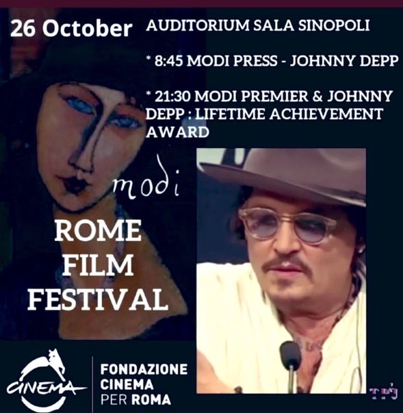 On this day 1 year ago 
Johnny  Depp received 
the Lifetime Achievement Award 
at the Rome Film🎥🎞️Awards🏆Festival✨
#JohnnyDeppArtist 
#DirectorProducerActor
#JohnnyDeppIsLegend