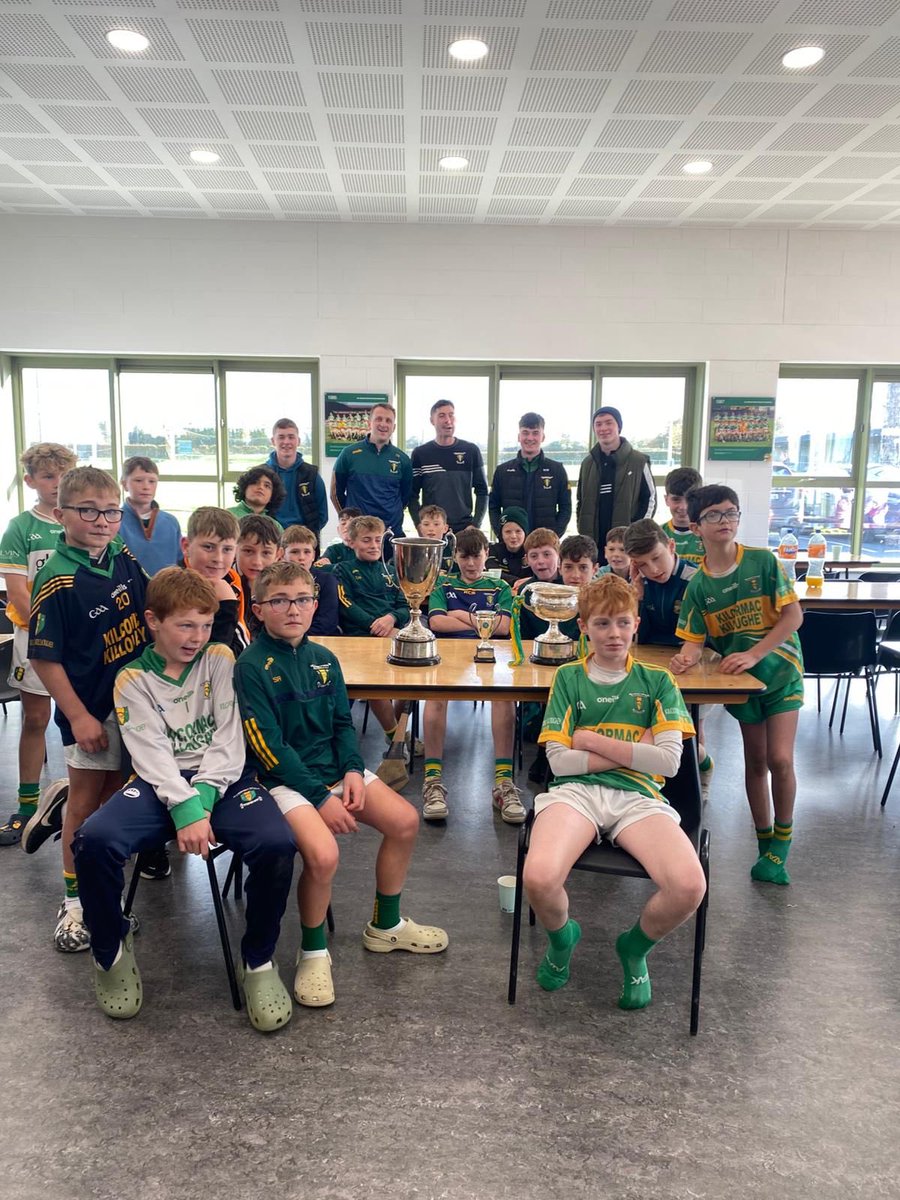 Congratulations to our U12 Hurling team who beat SBK in the Jack Wyer 1C Final yesterday in the Faithful Fields. Maith Sibh 💚💛

The lads got to celebrate their win afterwards with members of both our Minor &amp; Senior County Championship winning teams.