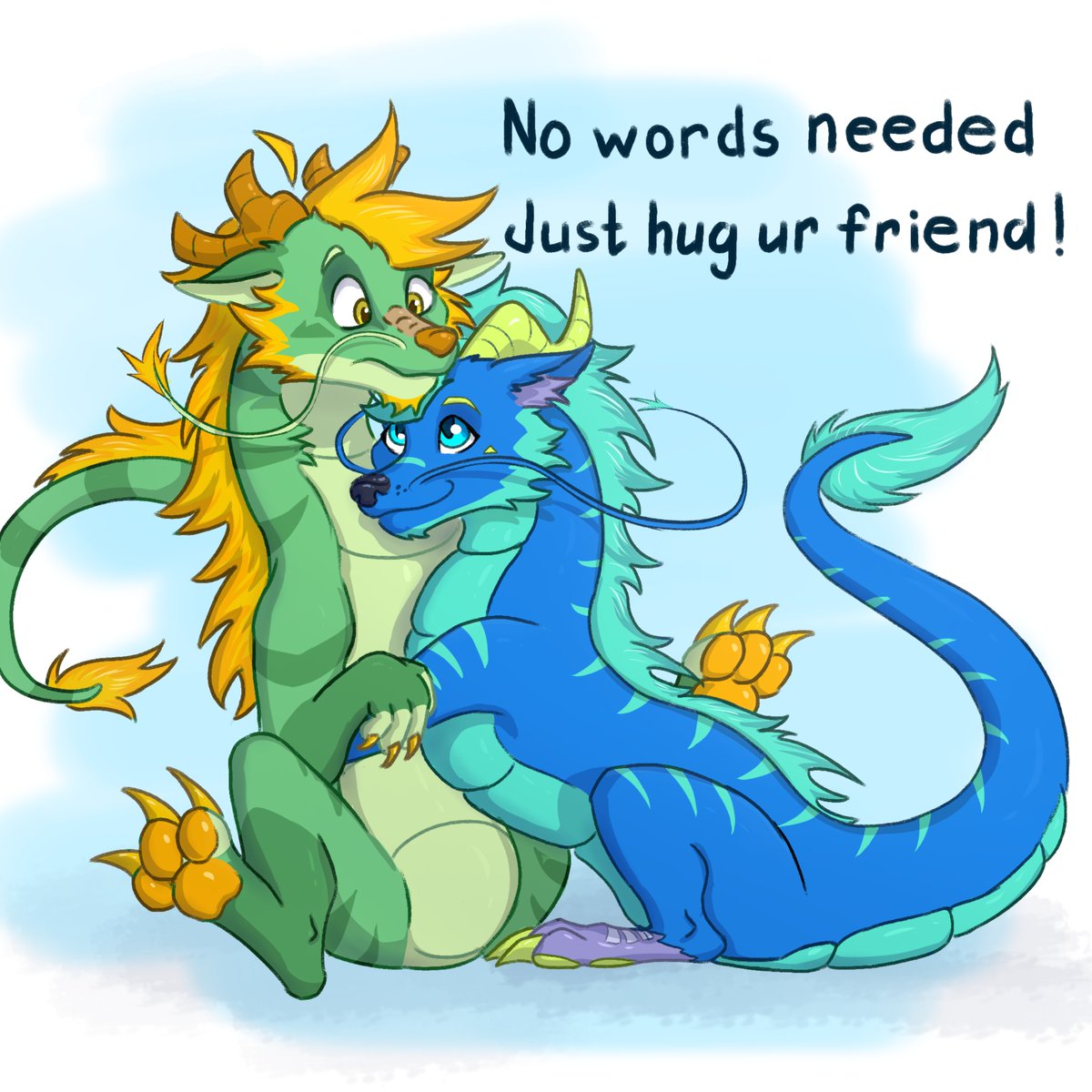 Fluffy dragons

For <a href="/Minty_Noodle/">🏳️‍🌈MintyNoodle🍜🐉</a> and <a href="/brzzz98/">brasik</a>