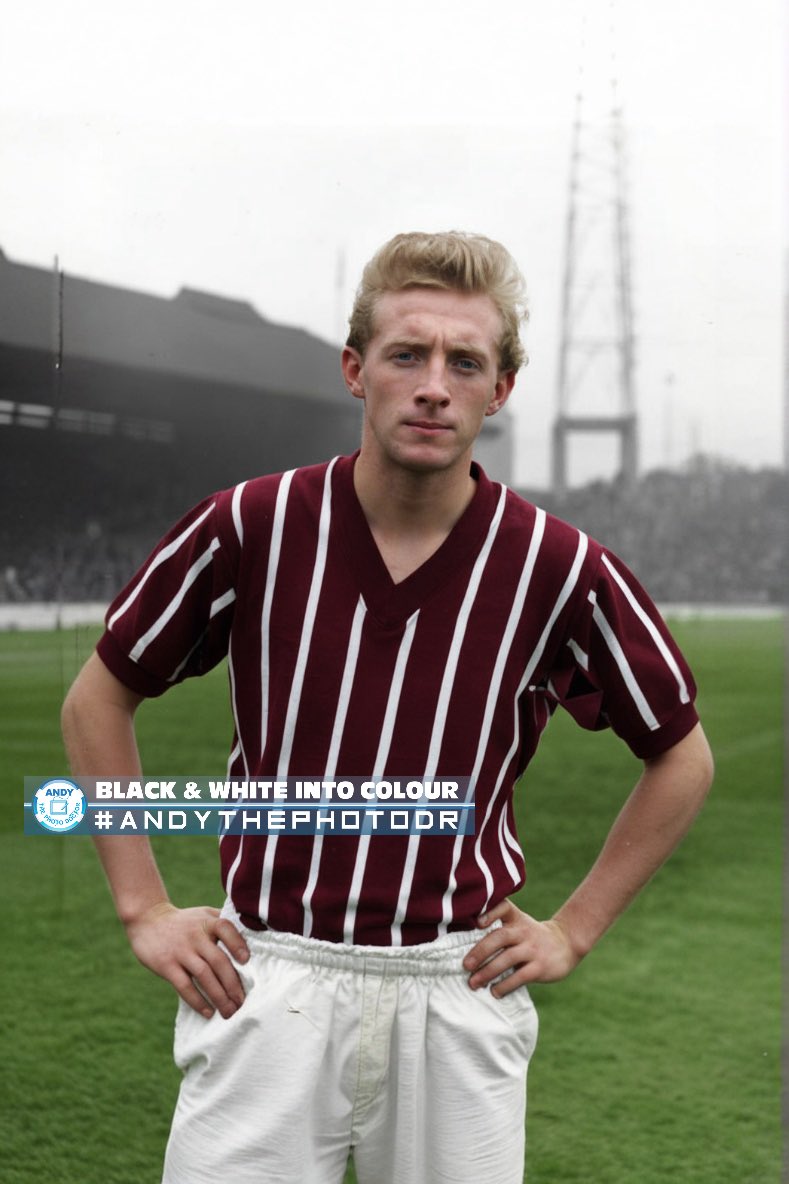Denis Law in colour,  I did this before in the colours of Huddersfield but I’ve been told subsequently it’s a shirt that Man City wore away so changed it #andythephotodr