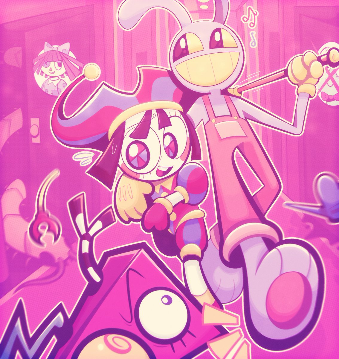PrettyPeteyy's tweet photo. Slides this here #art #tadc #TheAmazingDigitalCircus #fanart #jax #pomni https://t.co/3TRRatj3HD