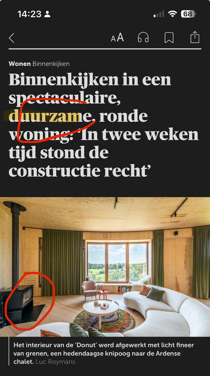 Een alleenstaande woning omringd door natuur en met houtverwarming lijkt me GEEN toonbeeld van duurzaamheid ⁦<a href="/demorgen/">De Morgen</a>⁩
