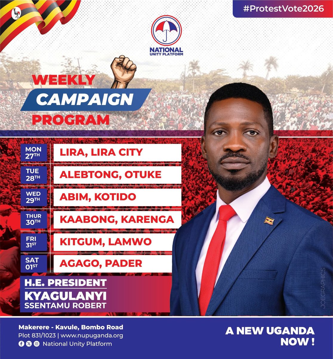 Next week! 

#ANewUgandaNow 
#FreeUgandaNow 
#PeoplePowerOurPower