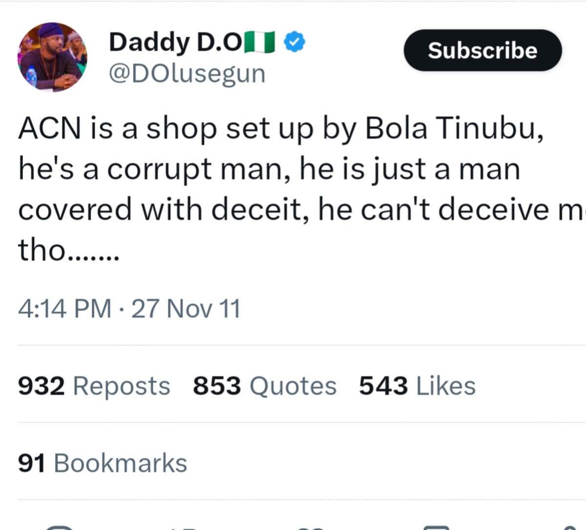 Uptownoflagos's tweet image. In the heat of the tears of the backstabbed Ronus, this tweet now makes the most sense.