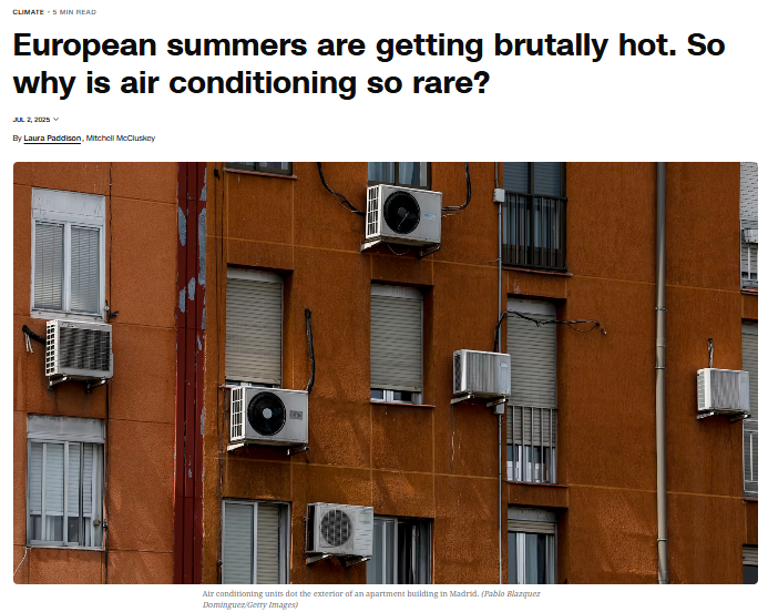 WallStreetMav's tweet photo. In France, the left wants to ban air conditioning because of the impact on "climate change". 

Comparing France to China, do you really think it matters whether France were to install air conditioning everywhere and save people from being miserable during the summer? France is mostly nuclear power for their electric grid.
