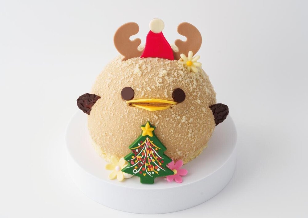 ひよこ型スイーツ「ぴよりん」がクリスマスケーキに、“紅茶香る”トナカイぴよりん＆チョコづくしブッシュドノエルなど - fashion-press.net/news/139434