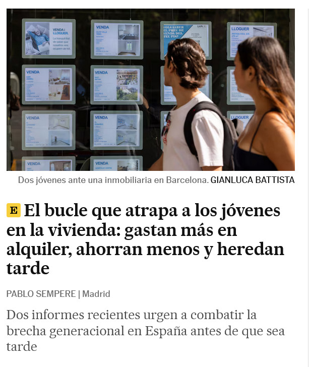 El bucle que atrapa a los jóvenes en la vivienda: Los caseros son unas sanguijuelas, los empresarios son unas garrapatas, los pijos heredan los pisos por decenas y los medios acusan a sus padres por no morirse antes