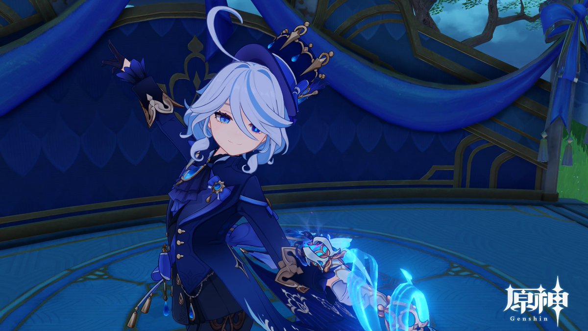 拙者フリーナ様の通常攻撃第一段階の表情が好き好き侍と申す