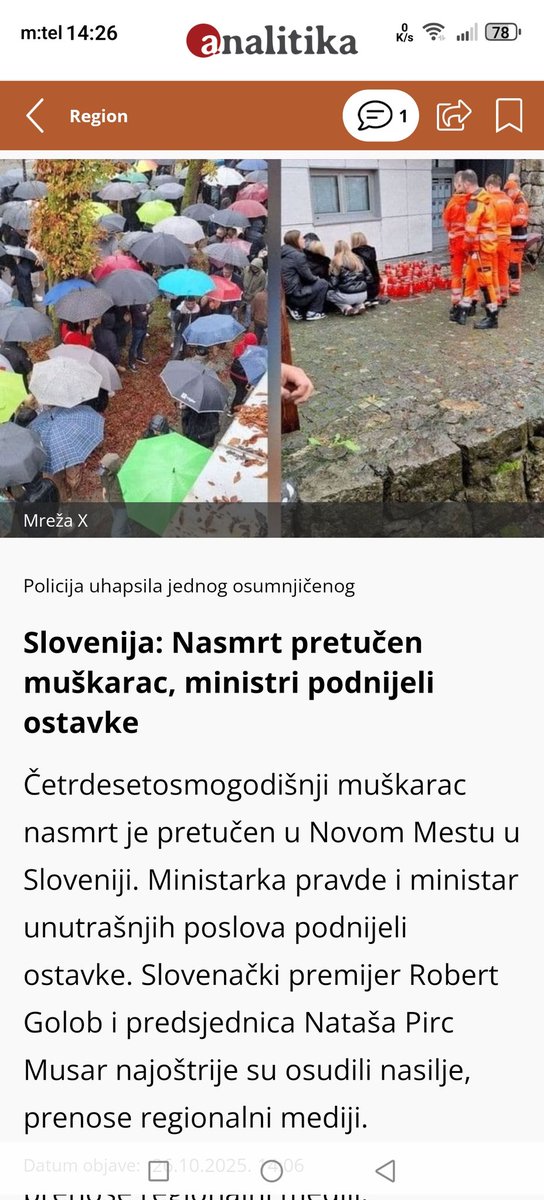U Crnoj Gori ludak pobije desetinu ljudi među kojima i đecu, ministar Ađžić čije su žrtve sugrađani se pravi blesav čvrsto vezan za fotelju.
Isto uradi i ministar Šaranović prilikom ponovne tragedije koja je zadesila Cetinje.
U Sloveniji su na položajima moralni i časni ljudi👏