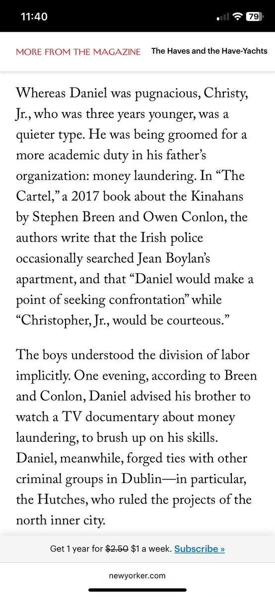ConlonOwen's tweet photo. Decent write-up of The Cartel, the book on the Kinahans I wrote a few years back with Stephen Breen, in the latest edition of The New Yorker.
https://t.co/vuUsTr3swa... https://t.co/sWEGbVvnLO