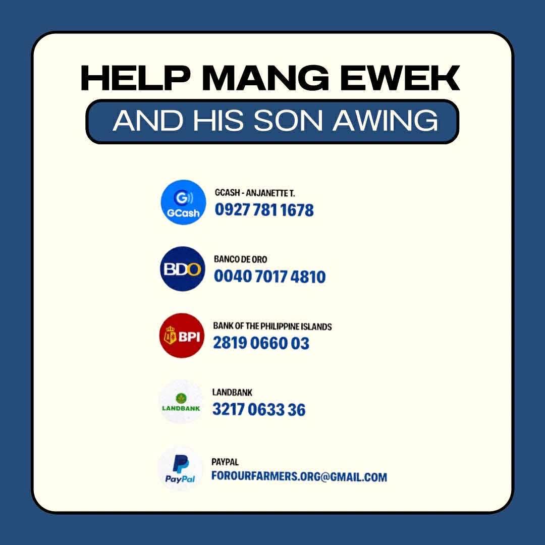 PLEASE HELP US SHARE MANG EWEK’s STORY: 

Una namin siyang nakilala si Mang Ewek noong pandemya, siya ay farmer leader sa kanilang sitio sa Pangasinan. Hindi siya nagdalawamg isip na gamitin ang kanyang tricycle para maghatid ng tulong sa mga pamilya.