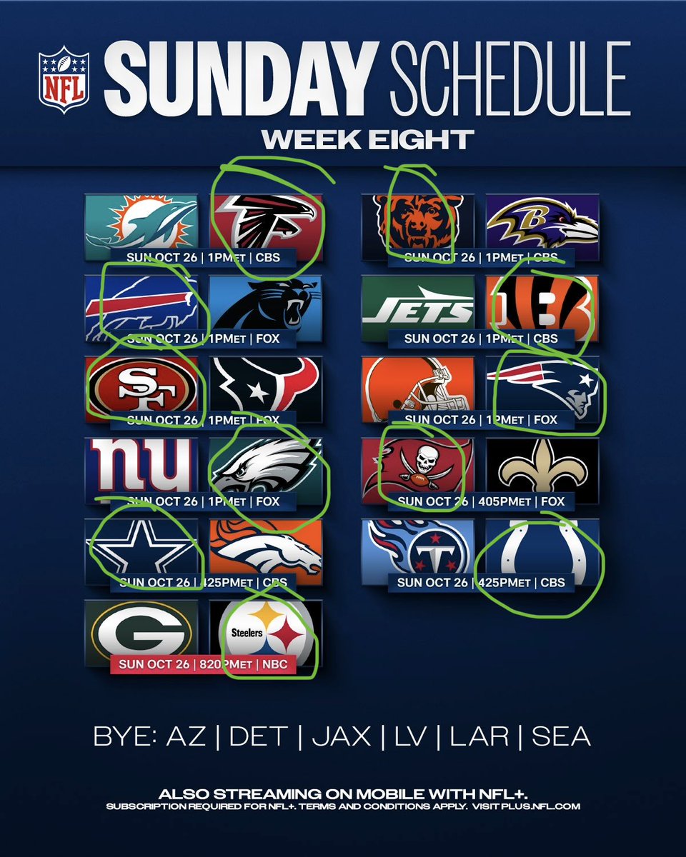 Week 8 picks, en direct de mon lit (still sick😷)