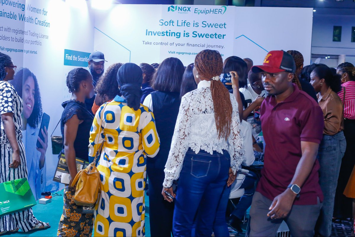 ngxgrp's tweet photo. Yesterday, we empowered 9,000 women at the FinTribe Finance Fair! 

We spent the day demystifying the capital markets and championing financial inclusion through our #EquipHER initiative. By breaking down barriers with education and platforms like NGX Invest, we're making the investment journey more accessible than ever.

Ready to take control of your financial future? The market is ready for you. 

Start your journey today by contacting a registered Trading License Holder - visit our website https://t.co/DiaAYYNJLy