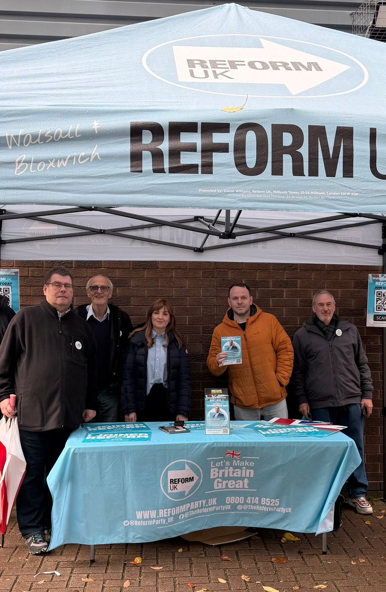 It was great to be at 2 action day stalls in #Brownhills (<a href="/ReformUK_Ald_BH/">Reform UK Aldridge-Brownhills</a> ) and #Bloxwich (<a href="/Reform_Walsall/">ReformUK Walsall</a> ) yesterday 
#ReformActionDay