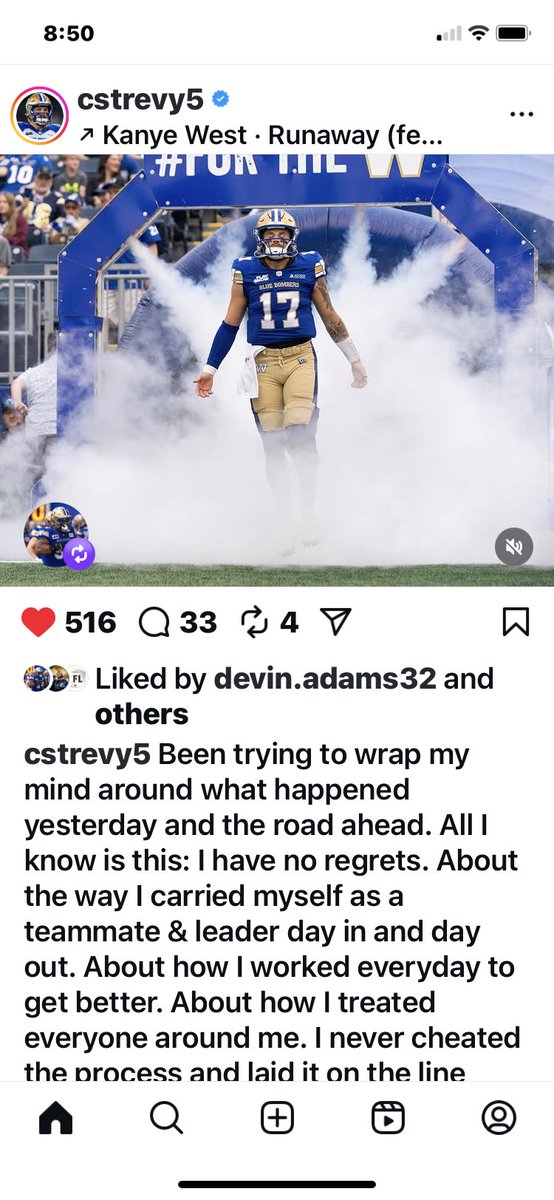 DTonOB's tweet photo. Chris Streveler on Instagram this morning:

#bombers https://t.co/1wr87rnlmv