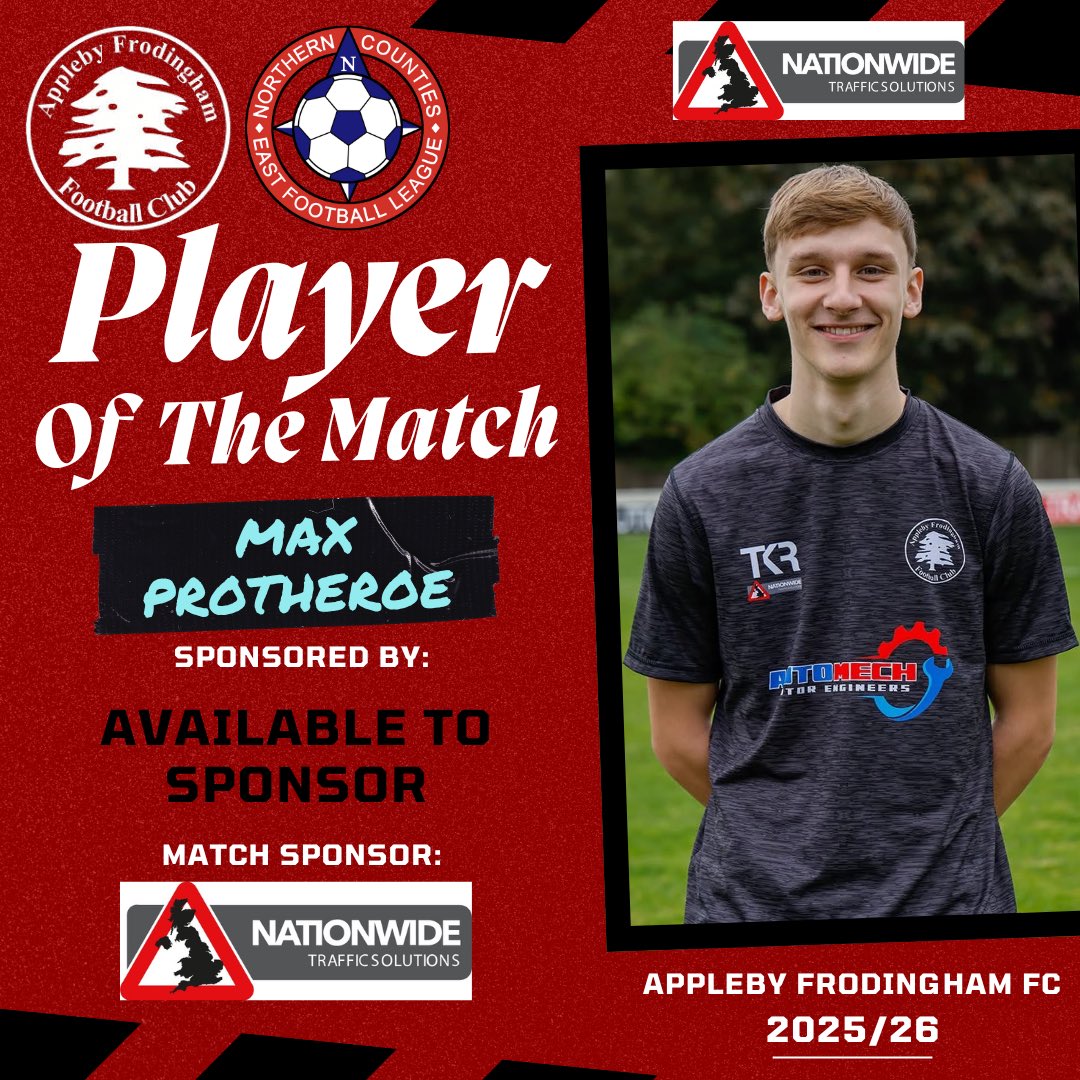 AppFrodFc's tweet image. 𝐌𝐚𝐧 𝐨𝐟 𝐭𝐡𝐞 𝐌𝐚𝐭𝐜𝐡 👇

Yesterday’s man of the match was awarded to Max Protheroe.

Max is available to sponsor. 

UTS 🔴⚫️