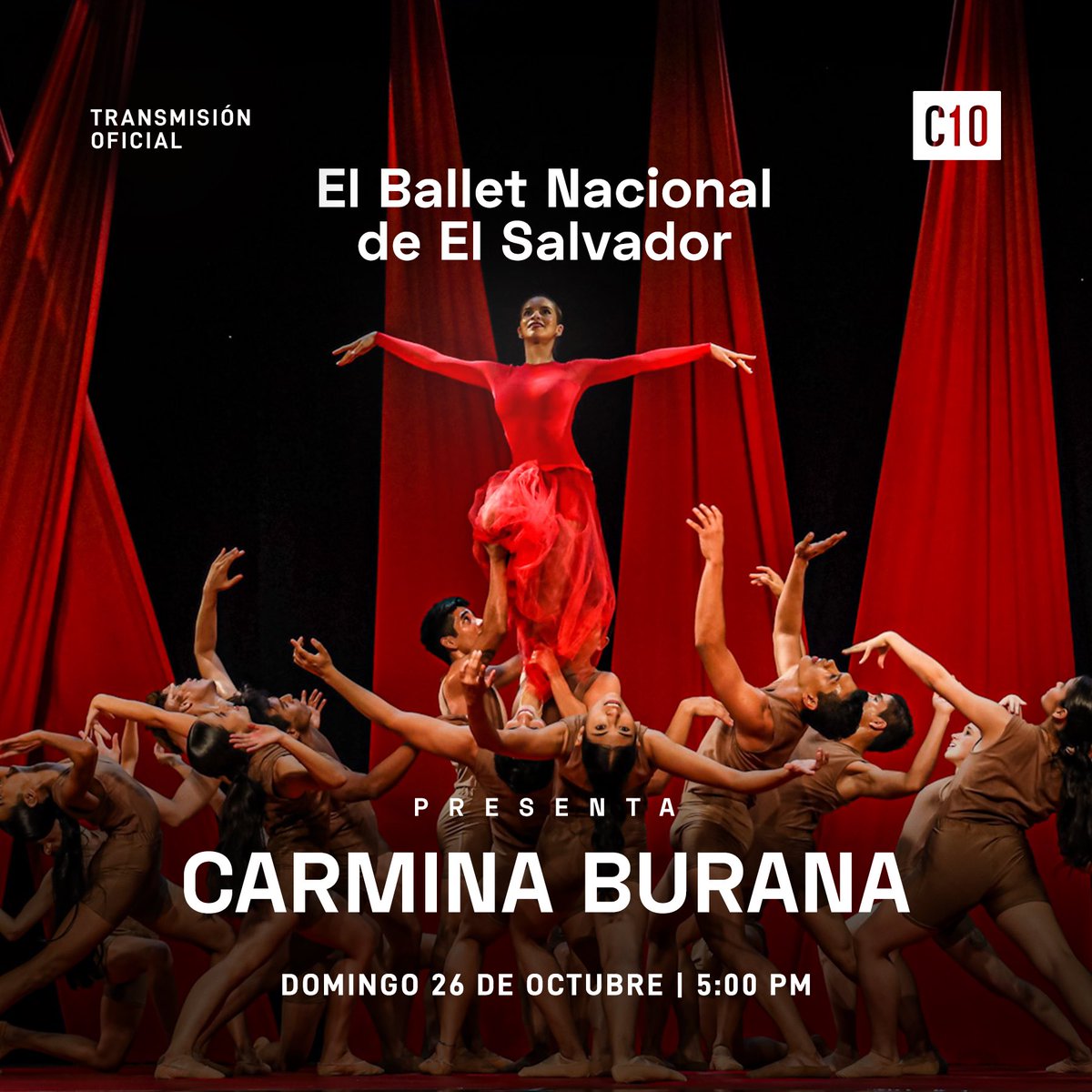 📺 Hoy, a las 5:00 p.m., podrás disfrutar de la presentación de “Carmina Burana”, a cargo del Ballet Nacional de El Salvador✨

¡En vivo por nuestra señal!