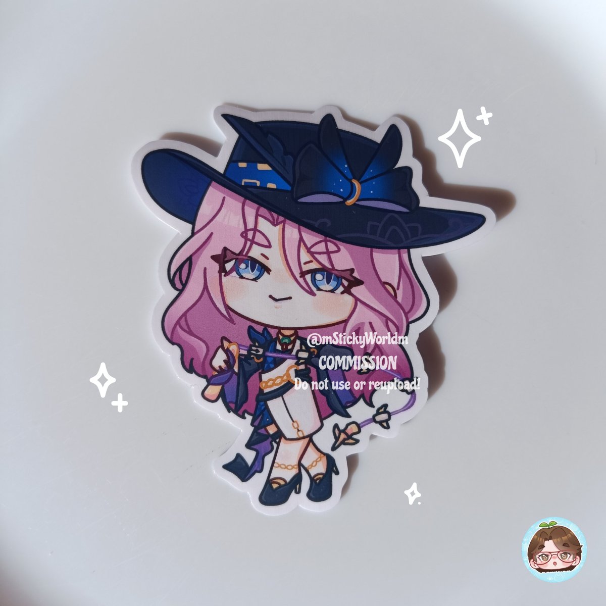 mStickyWorldm's tweet photo. Finally back and ready to draw again! 💫
Been wanting to share this chibi Jade from Honkai: Star Rail! 💜
A commission I drew a few weeks ago and was allowed to sell as a sticker 🥰

Can’t wait to show you what’s next! https://t.co/4qltKZfI4n